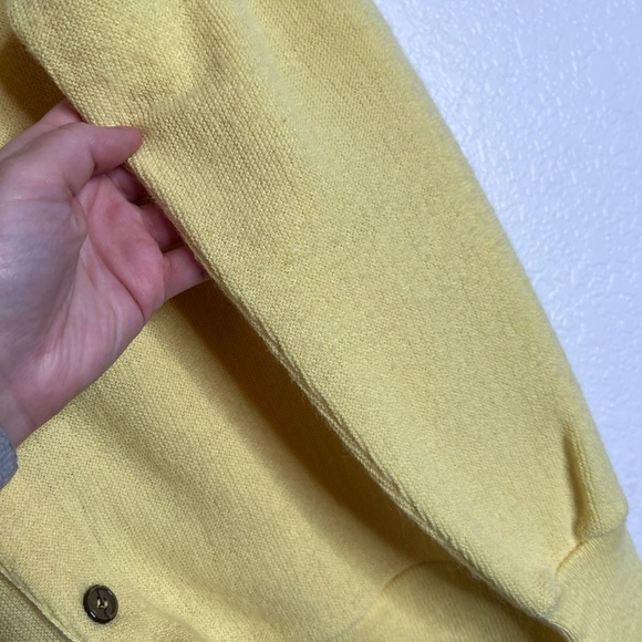 Vintage The Fox Collection Grandpa Yellow Button Up Sweater - Picture 3 of 9